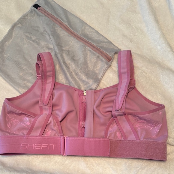 SHEFIT Mauve Zip-Front Sports Bra - Picture 2 of 6